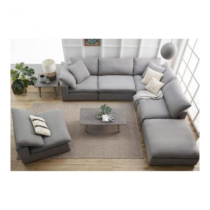 Moe's Home Collection Clay Fabric 5 pc Sectional YJ-1000-29/YJ-1001-29/YJ-1000-29/YJ-1001-29/YJ-1002-29 IMAGE 3