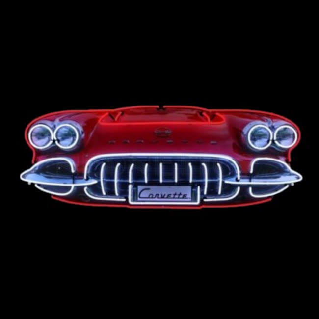 Corvette Front End Neon Grill Signage