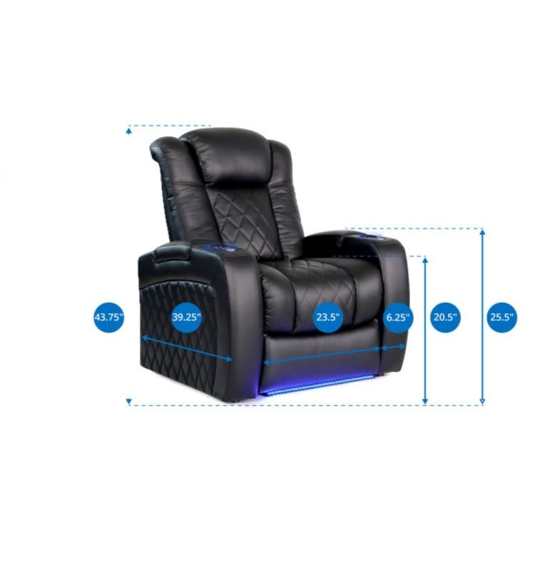 The Finley Home Theater Chair With Italian Leather